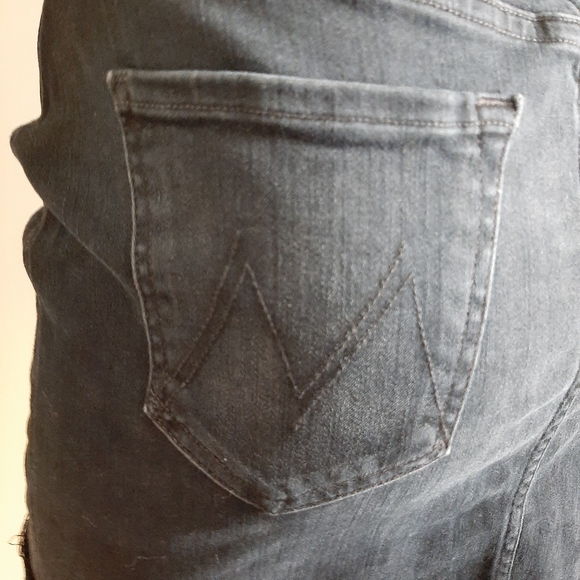 MOTHER  Womens The Coin Mini Fray Blackbird Skirt Sz 27 - Picture 7 of 7